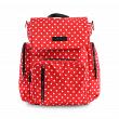 JuJuBe Black Ruby - Be Sporty Multi-Functional Lightweight Diaper Messenger Backpack